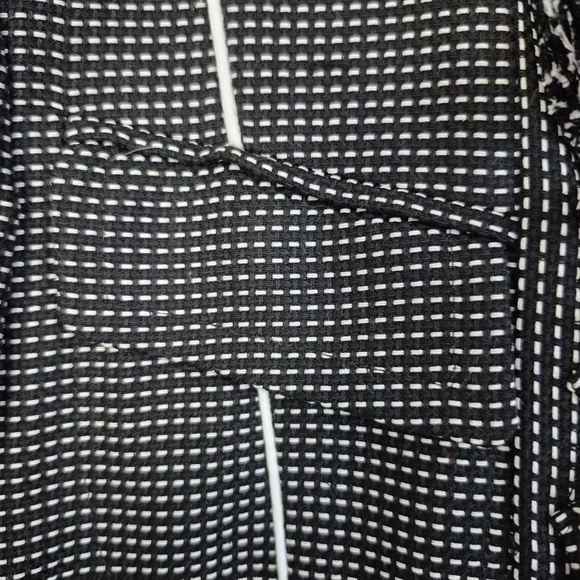 Gianfranco Ferre Italy Designer Checked Silk Lined Crop Jacket Size 42 - Picture 13 of 13